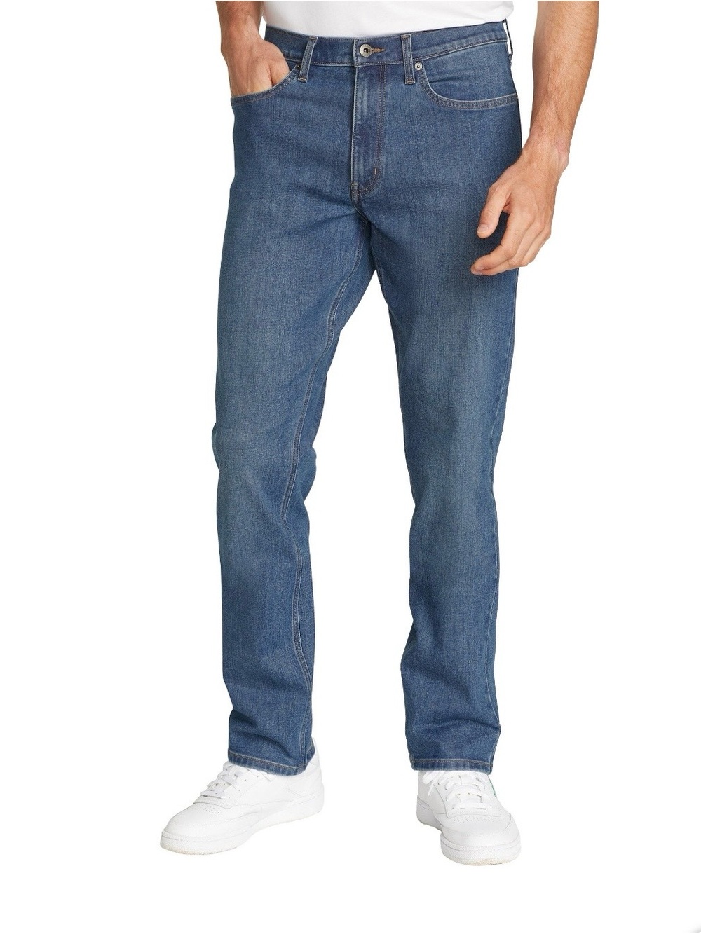 Eddie Bauer Straight-Leg Jeans in Classic Blue Denim Size 30x29